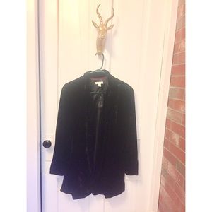 Black Velvet Blazer Duster