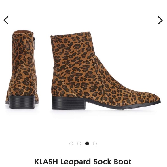 New Topshop Klash Leopard Sock Boot - Picture 2 of 8