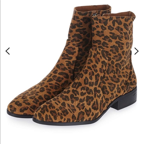 New Topshop Klash Leopard Sock Boot - Picture 3 of 8
