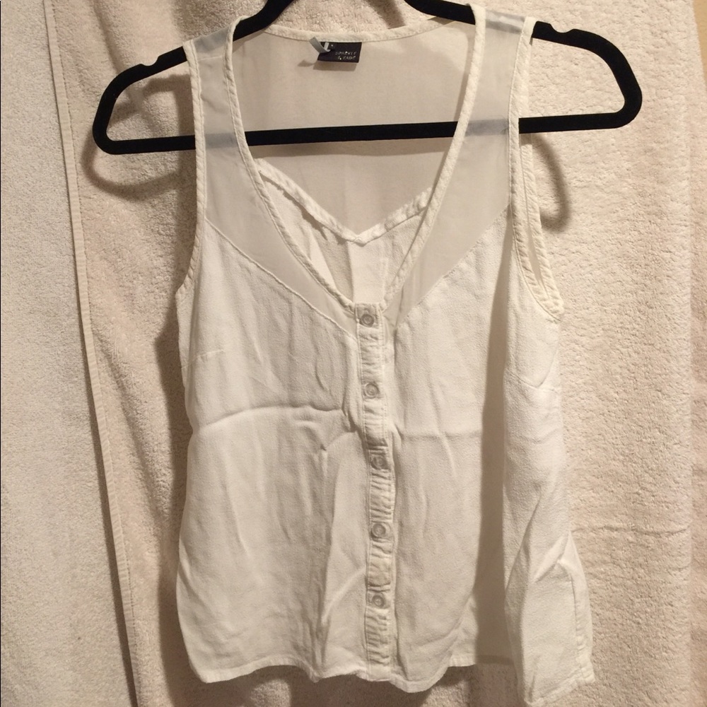 Sparkle & Fade - Blouse Button Down Tank Top
