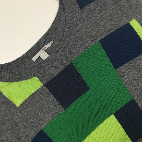 Halogen Sweaters - Halogen gray sweater with block print