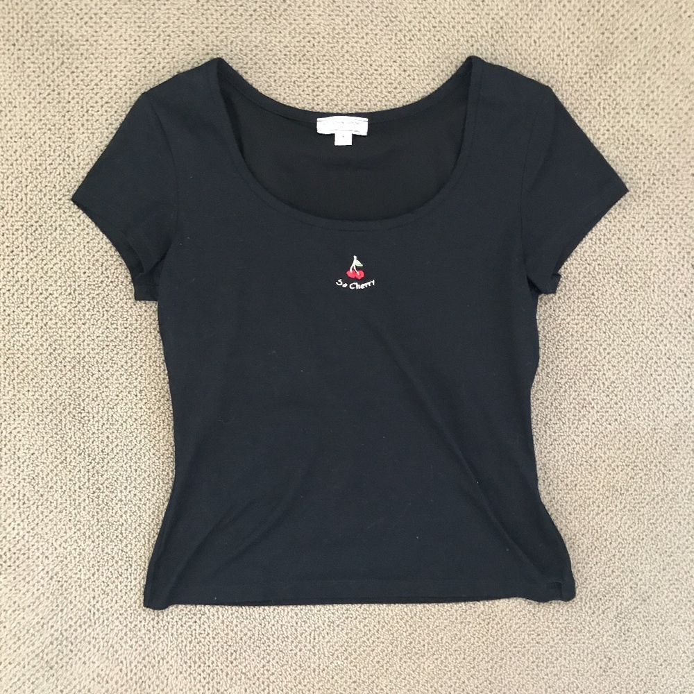 St. John Sport Marie Gray 'So Cherry' Black Shirt