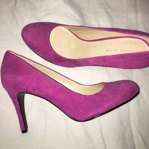 Nine West pink suede pump, new, size 7.5