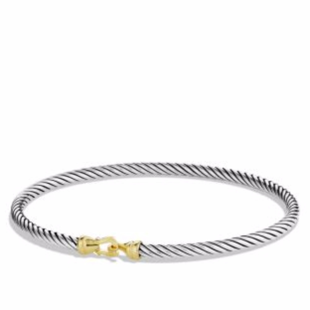 David Yurman Buckle Bangle Bracelet with 18K