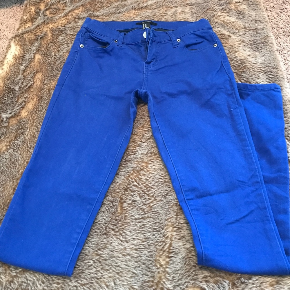 Blue skinny pants