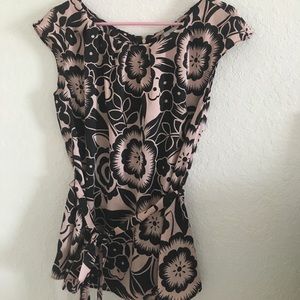 Size large pink and black blouse
