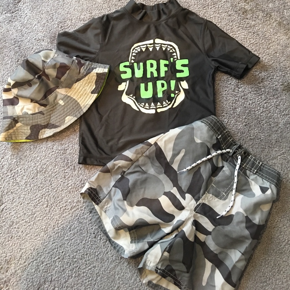 OshKosh shorts, hat, & shirt- SWIM WEAR