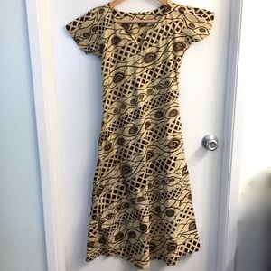 Ethnic Print Tunic Dress Handmade XS