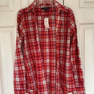 PLAID BUTTON DOWN FROM BANANA REPUBLIC