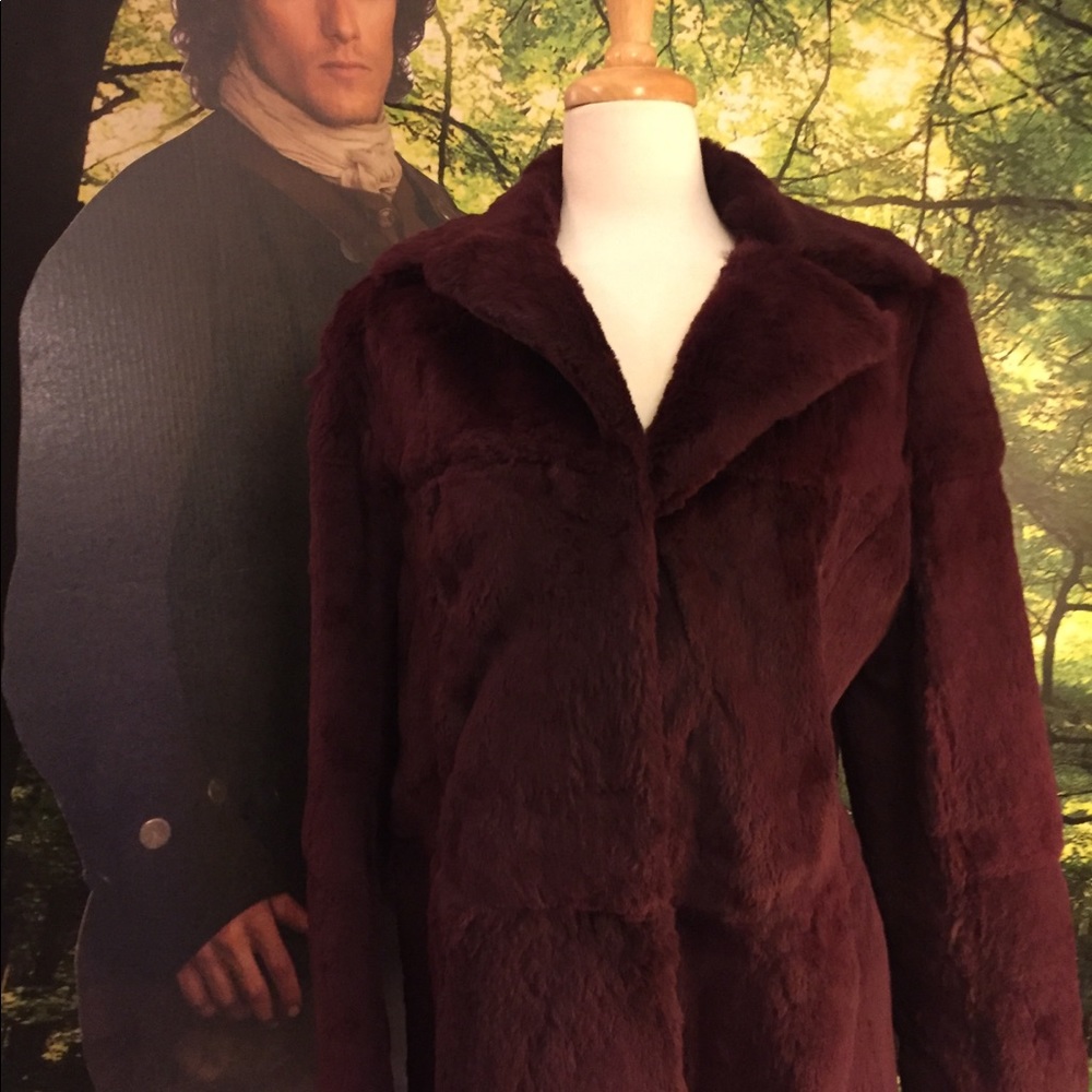 Fur coat- Dark purple, Waist length