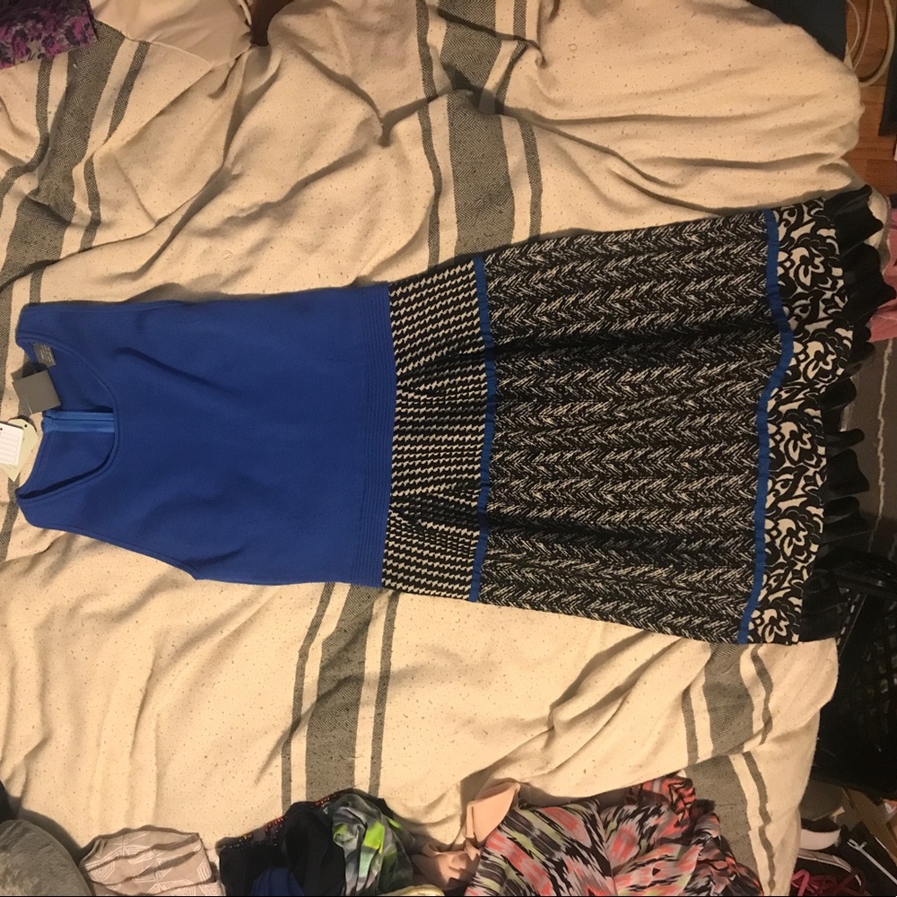 Anthropologie Royal Blue Fall/Winter Dress