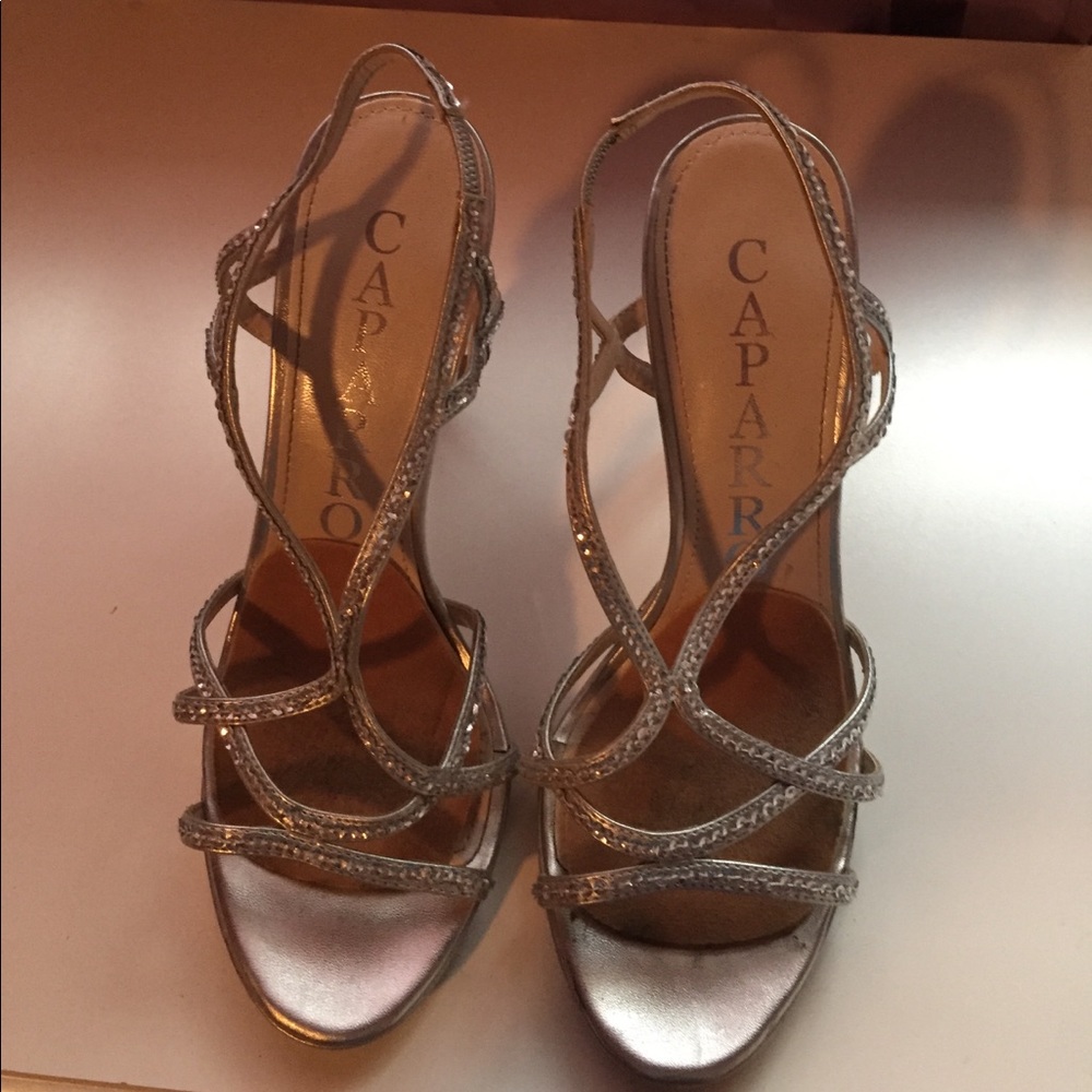 Silver dress shoes