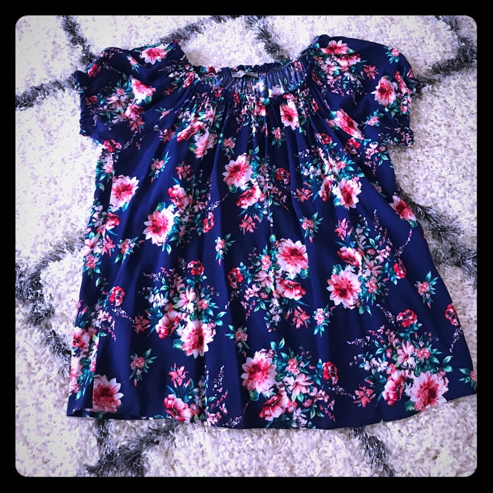 Floral off the shoulder top