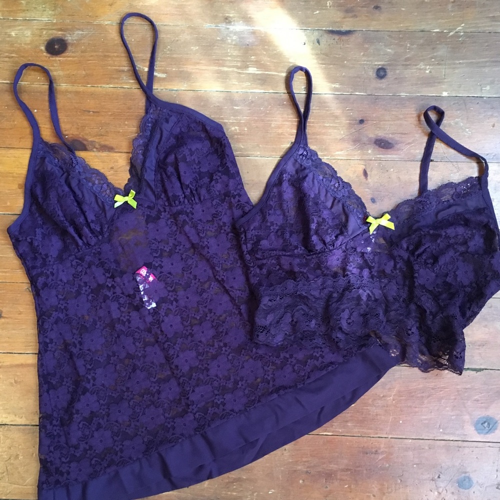 Lacy cami and bralette bundle