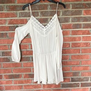 Oatmeal boho romper