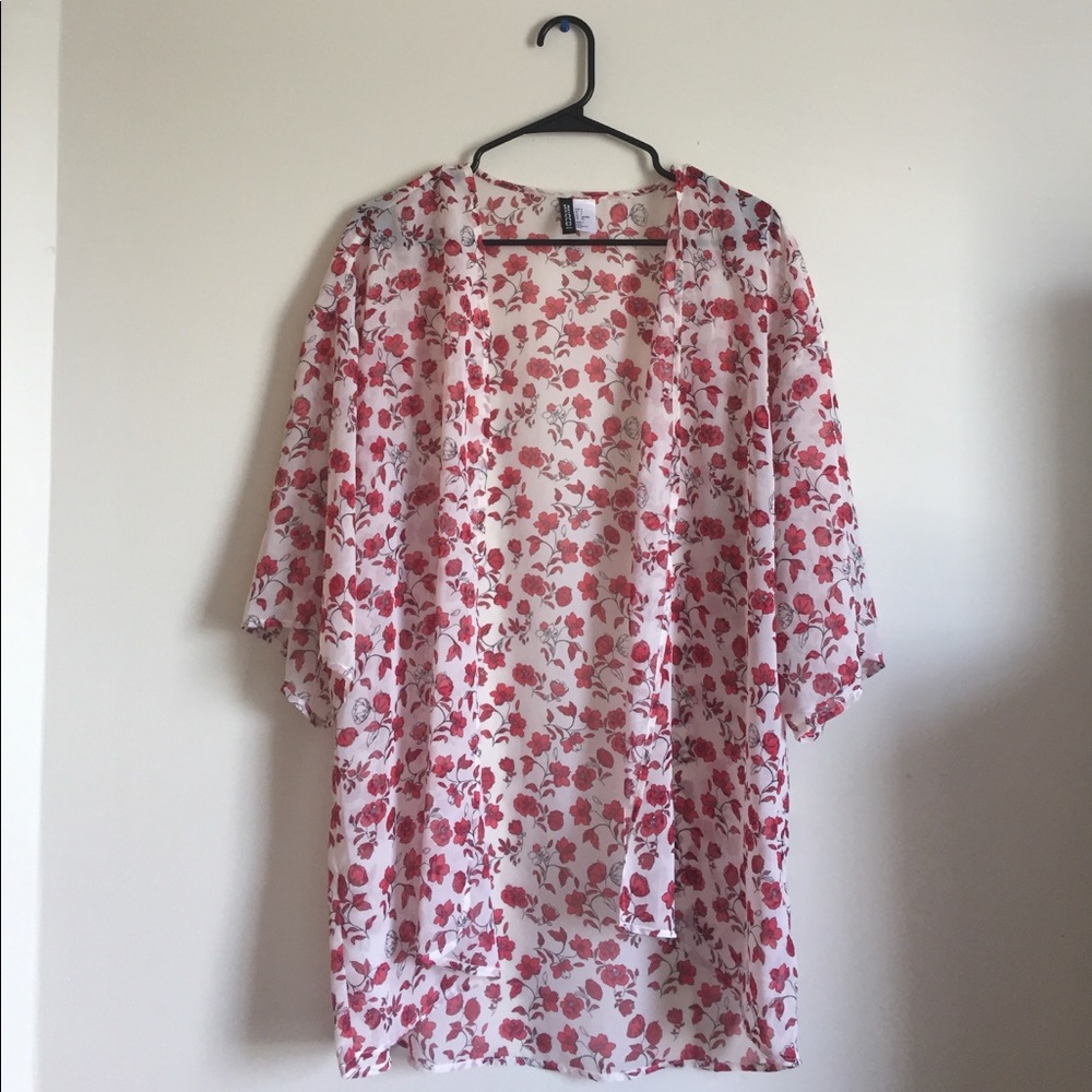 Flower Printed Kimono