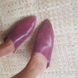 Snakeskin Leather Moroccan shoes