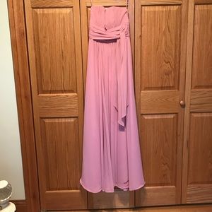 Pink strapless gown!