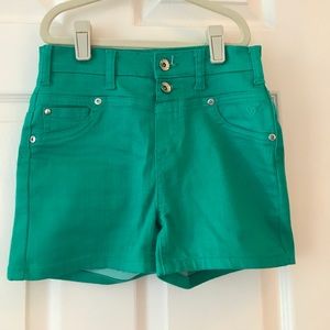 High waisted jean shorts