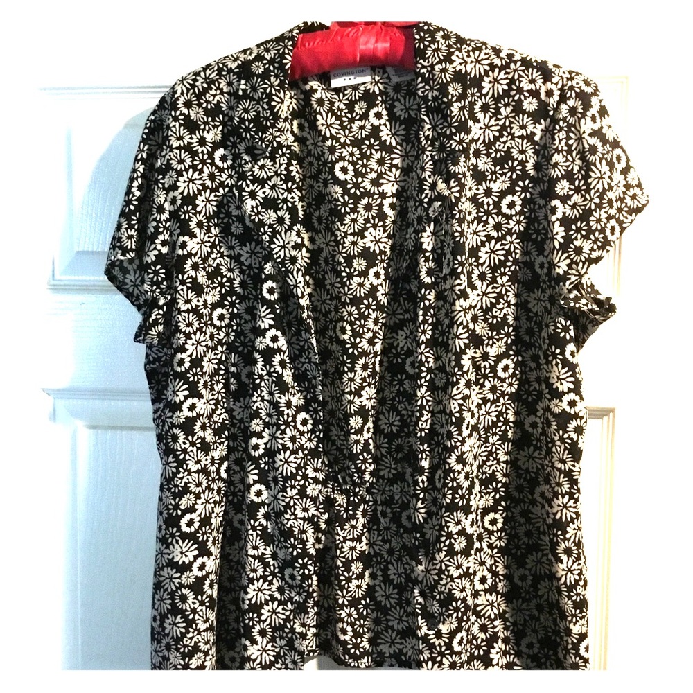 Black and white button up shirt