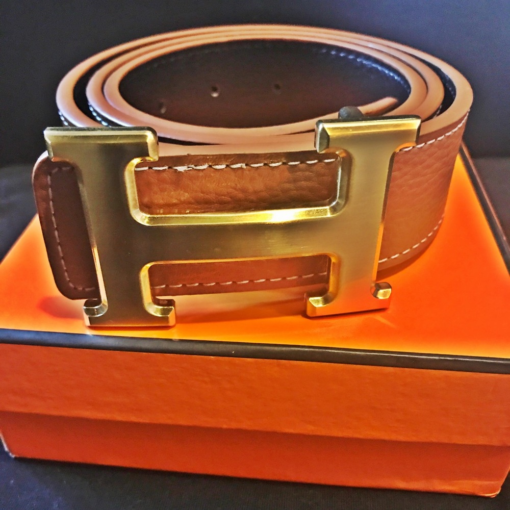 Mens Brown Hermes Belt