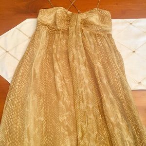 Express Gold Snake Skin Pattern Dress Size 4