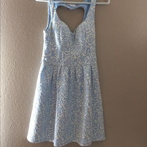 Rose pattern mini dress