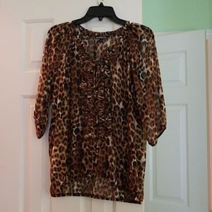 Cheetah print blouse