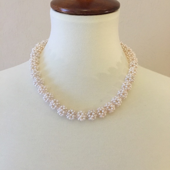 Pearl Cluster Necklace - Like New - Picture 1 of 7