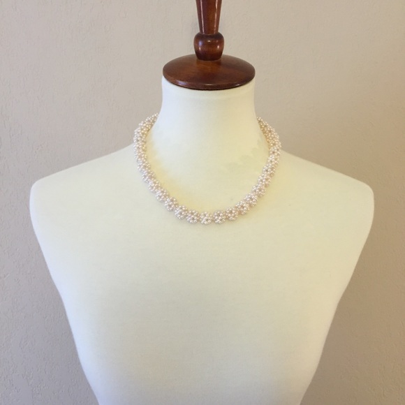 Pearl Cluster Necklace - Like New - Picture 2 of 7
