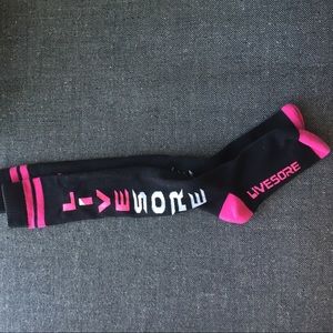 Livesore Neon Pink & Black Socks