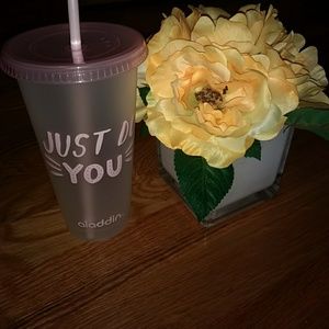 Pink Reusable Aladdin "Just Do You" cold cup