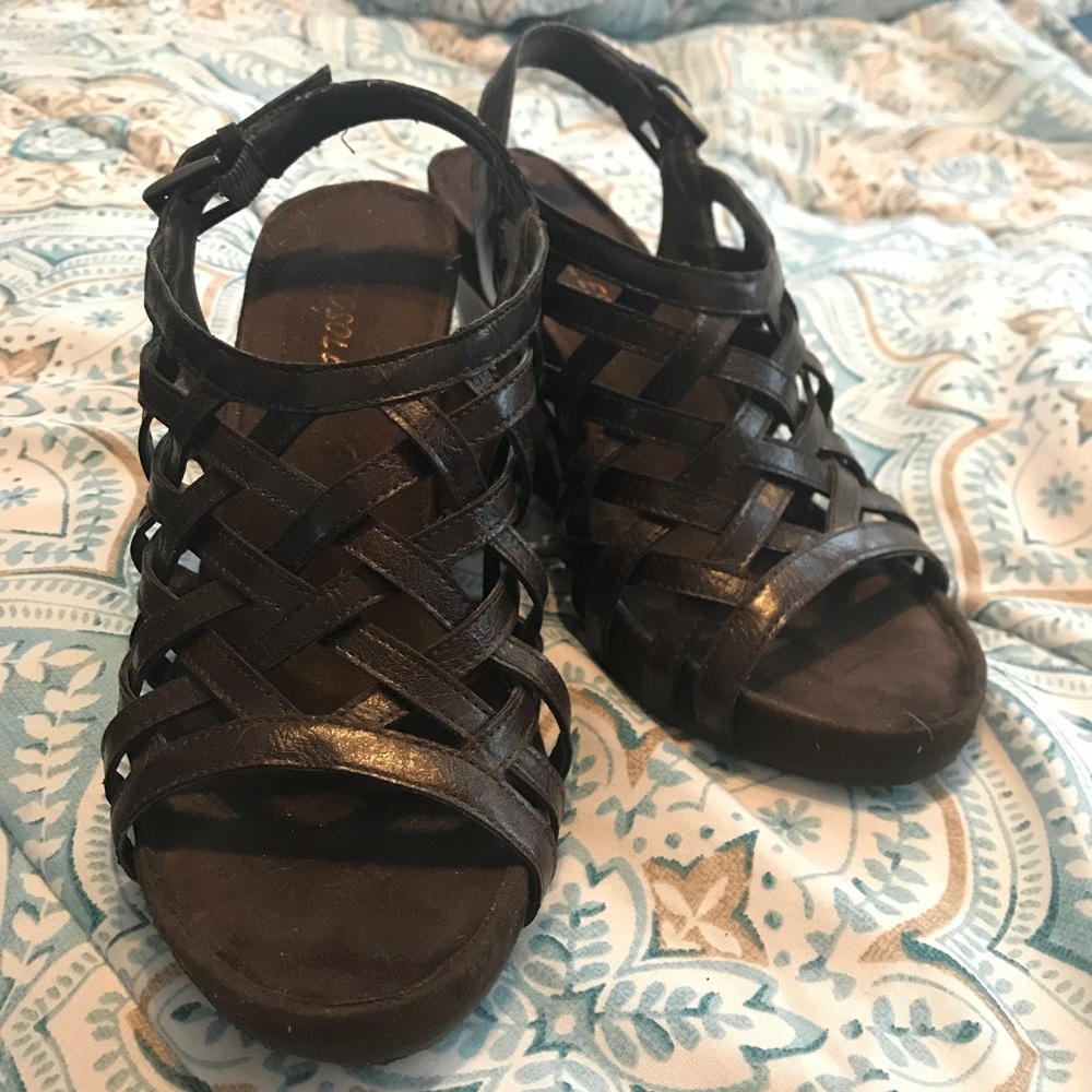 Aerosoles Dark Brown Wedges