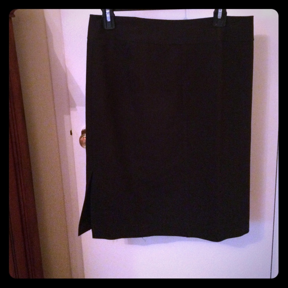 Black Skirt with Slit- Size 8