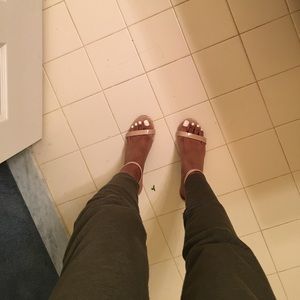 Nude barely there heels