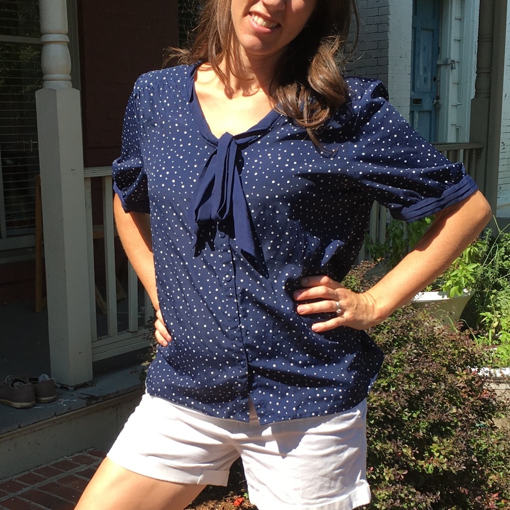 Sale! Jason Wu for Target navy polkadot top