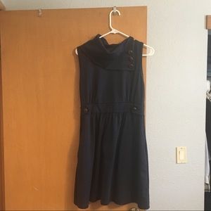 Navy cowl neck mini dress
