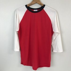 LuLaRoe Randy red and white Medium