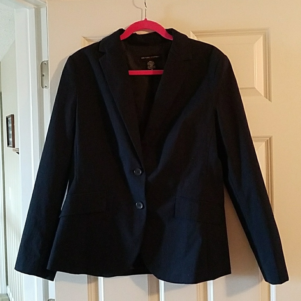 Blue pinstripe blazer