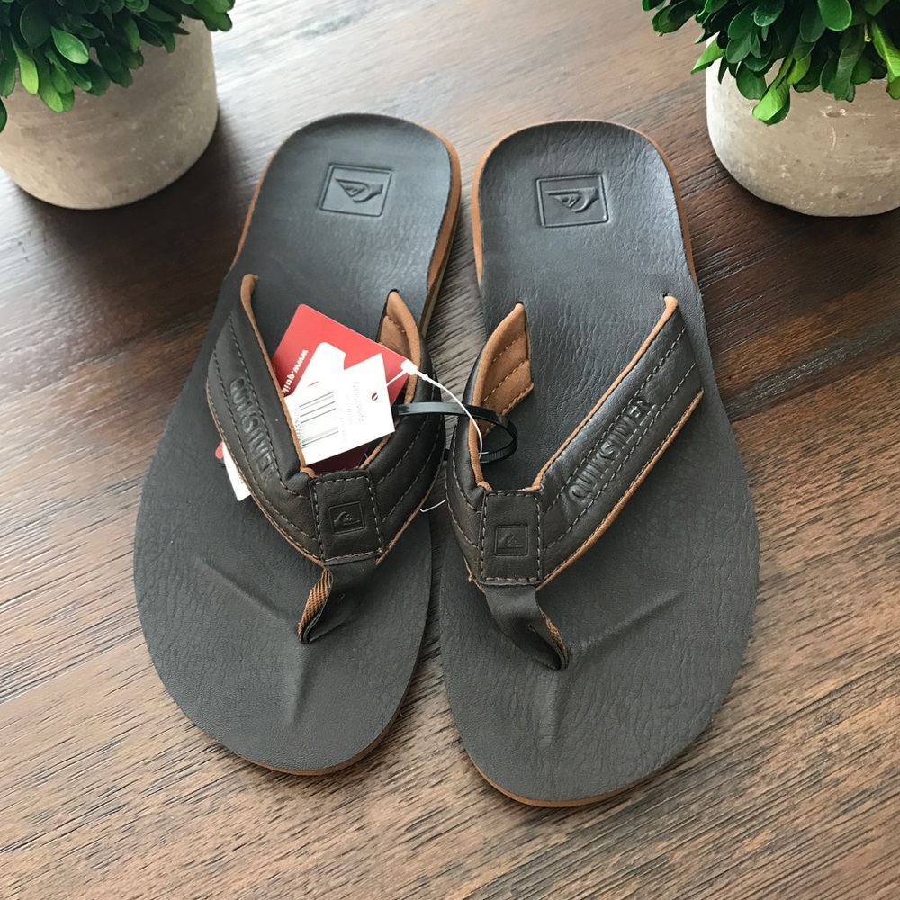 New Men's Quiksilver Leather Sandals