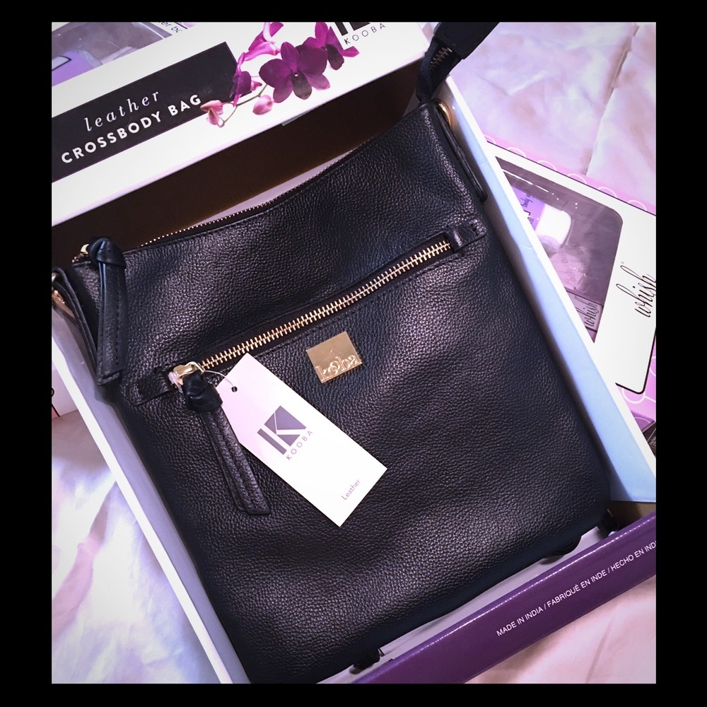 New Kooba leather cross body bag