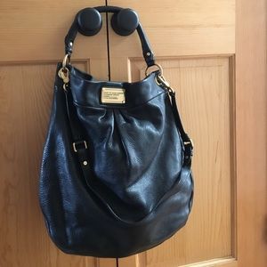 Marc by Marc Jacobs black pebbled leather hobo