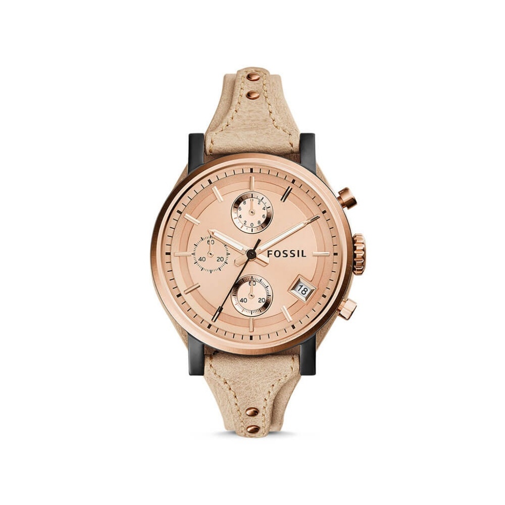 NWT Fossil ES3786 Original Boyfriend Leather Watch