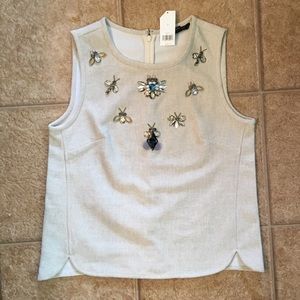 NWT Banana Republic beaded critter top
