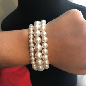 3 pearl bracelets