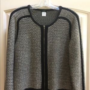 J Crew zip front cardigan sweater