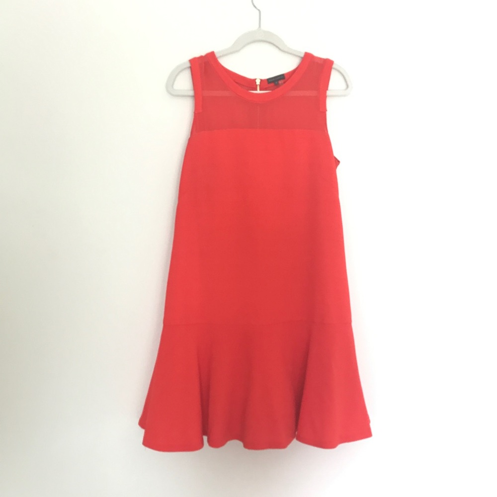 Orange Vince Camuto Flounce Dress 🍊