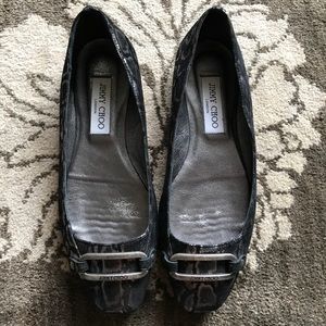 Jimmy Choo Snakeskin Flats