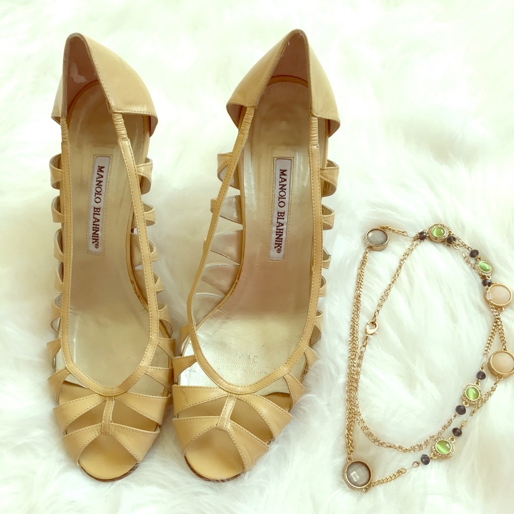 Vintage Manolo Blahnik cage heels