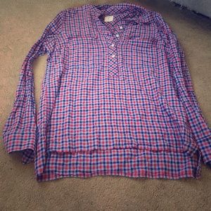 Gap women's small flannel half pull over